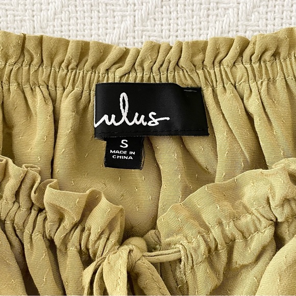 Lulus Good Side Light Green Short Sleeve Bustier Midi Dress Small - Picture 4 of 7